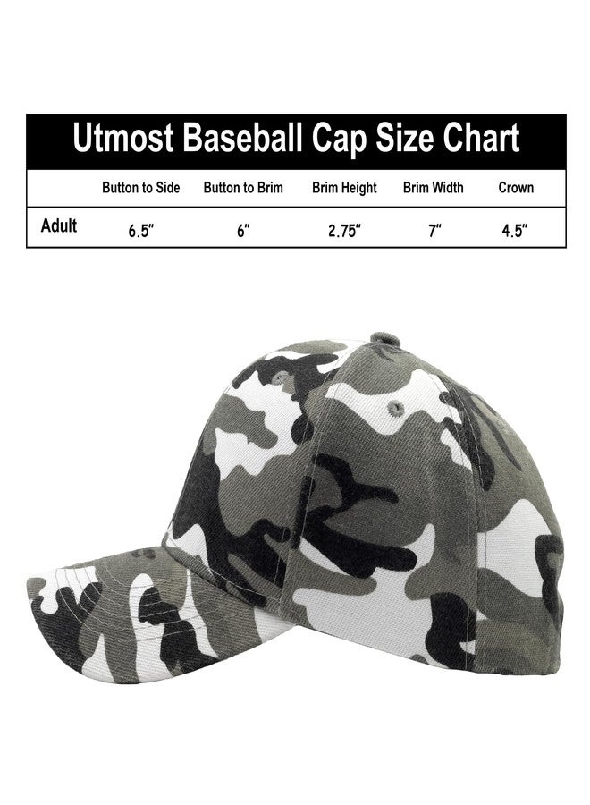Utmost Structured Baseball Cap with Adjustable Closure - Performance Hat for Outdoor Activities and Custom Embroidery (1pc Camo Grey) - Image 4